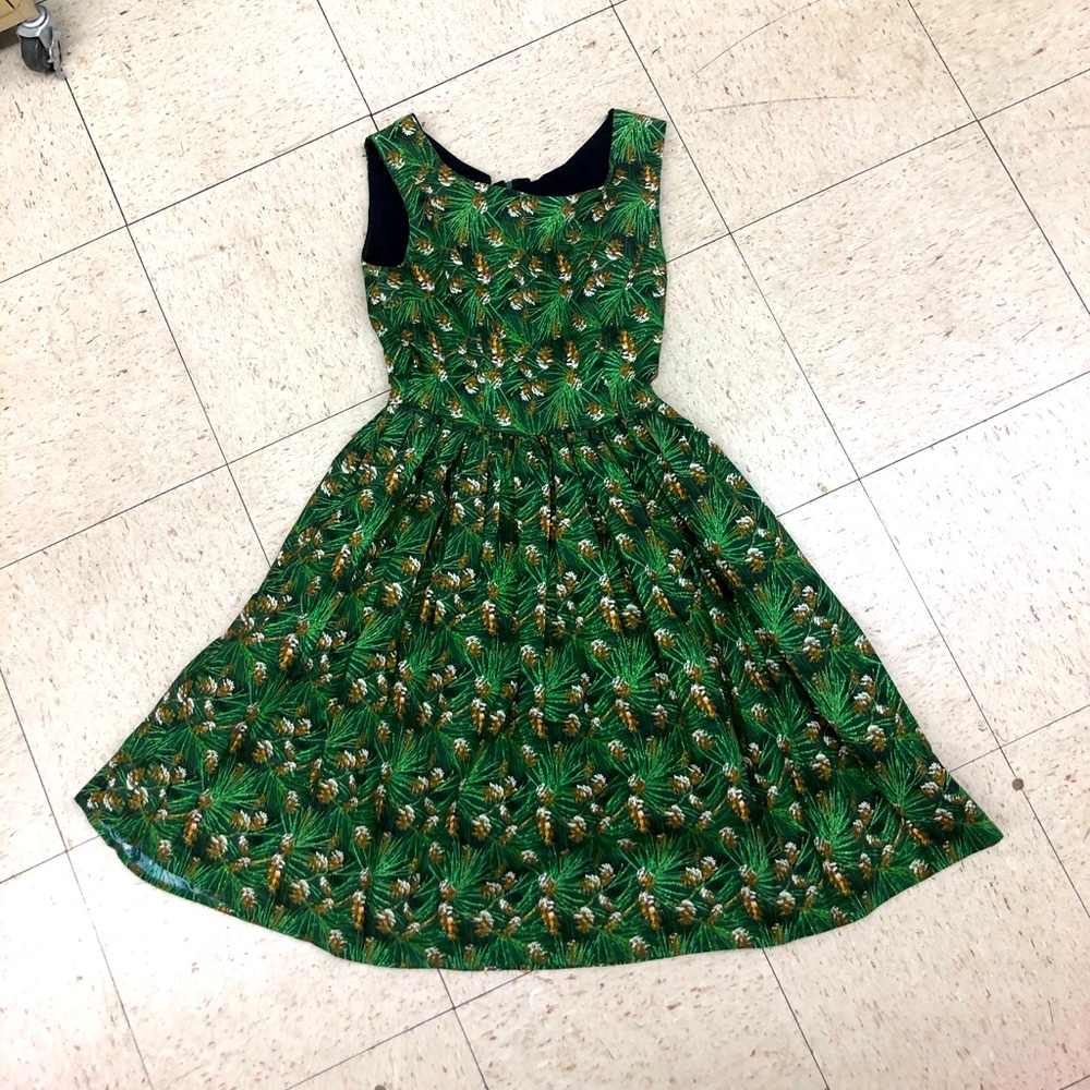 Retro Handmade Christmas Glittery Pinecone Dress